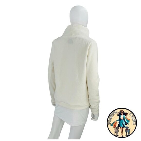 Dudley Stephens NEW Off White Park Slope Fleece Funnel Neck Pullover Size Small - Picture 6 of 10
